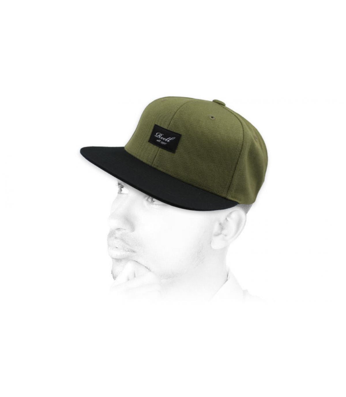 snapback verde negro Reell Pitchout Cap olive black